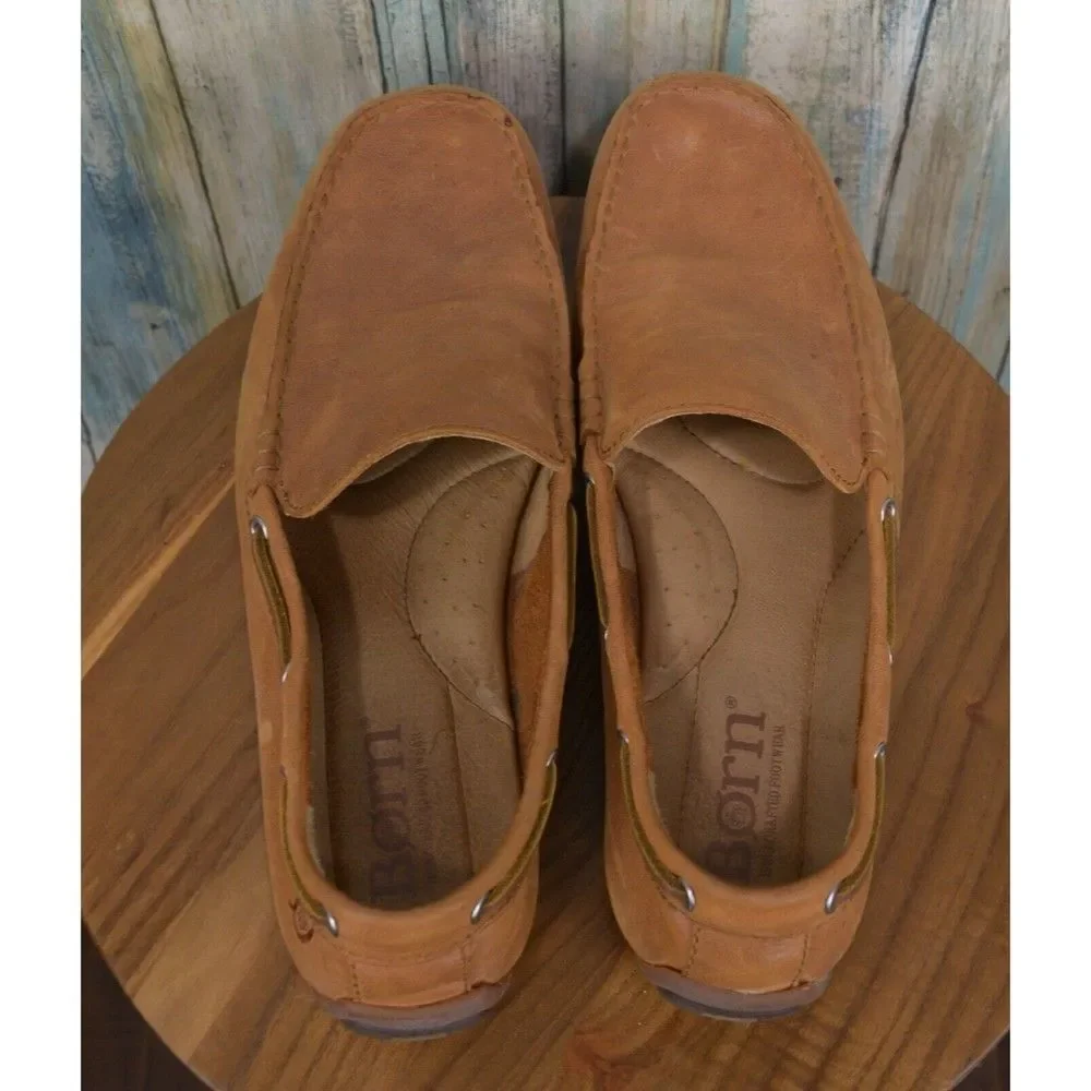 NOT AVAILABLE Leather Moccasins Size 9.5 Brown Driving Moc Shoes
